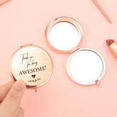 โจ Exclusive Blessings! 65mm Rose Gold Button Makeup Mirror โจ Double-sided, 2x magnification, HD glass, ready to ship! Perfect gift for any festive occasion! ๐น๐
